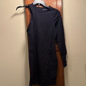 NWT Abercrombie & Fitch Midnight Black One Shoulder Dress - size Medium